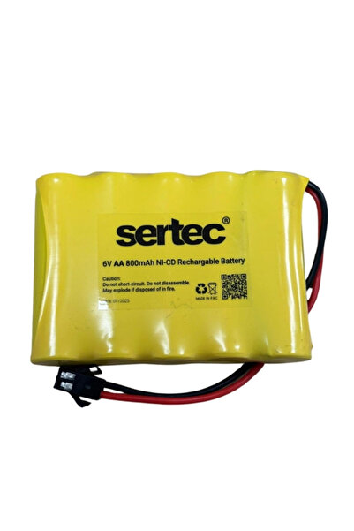 Epilons Sertec 6V 5S1P Aa 800 Mah Toy Battery with Cable + Black Connector