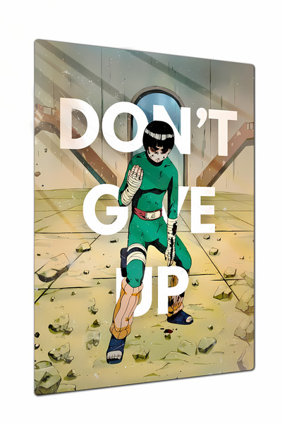 Lee Don't Give Up Metal Poster Gamer Anime Film Chart – Glossy Print Modern Wall Decoration