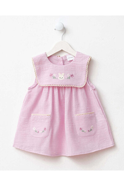 bebeğim butik İşlemeli bebek yazlık elbise