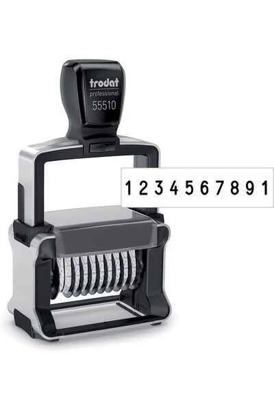 Trodat ختم رقمي احترافي من ترودت، 10 أرقام، ذاتي التحبير، حروف 5 مم، حبر أسود...