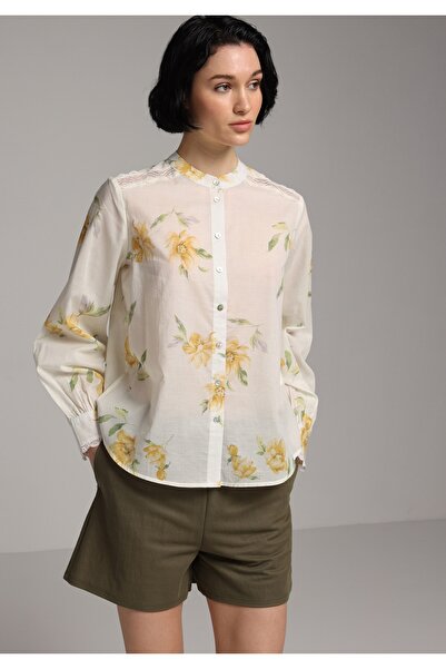 Colin's Fashion Fit Γυναικείο μακρυμάνικο πουκάμισο με στρογγυλή λαιμόκοψη κα...