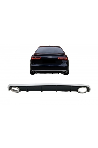 tuningset Πίσω διαχύτης προφυλακτήρα κατάλληλος για Audi A6 C7 4G Λιμουζίνα Α...