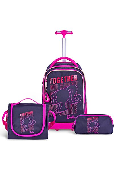 Generic Luxury 3-in-1 School Bag Set for Kids, Barbie Pattern, 51cm, Backpack...