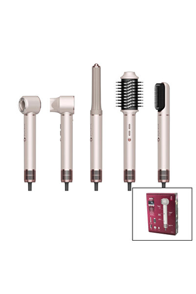Epilons Gold Air Brush 5In1=Curly-Volumizing-Straightening-2-Brush Hair Dryer...