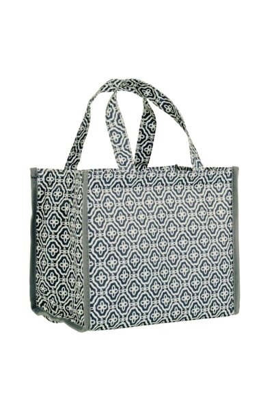 OEM Geantă termoizolantă albă cu model gri 29x13x23cm - 10L