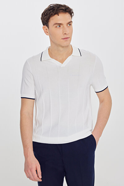 ALTINYILDIZ CLASSICS Ανδρικό πλεκτό μπλουζάκι με λαιμόκοψη πόλο, κανονική εφα...