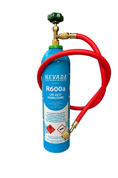 Ermiya R600 Nevada Refrigerant Soğutucu Gaz 420 Gram+90 Cm Hortum+Vana