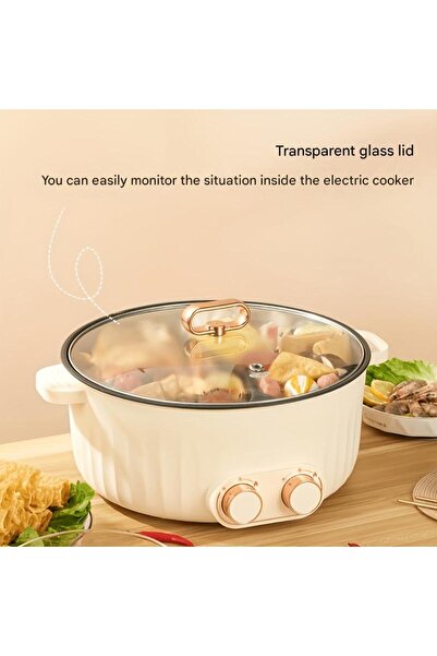 GearZone 6L Multifunctional Electric Cooking Pot, Yuan yang Pot, 9.5" Depth, ...