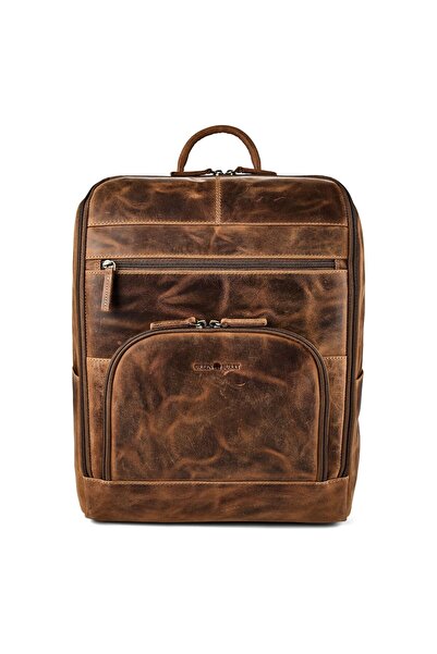 Greenburry Vintage Business-Rucksack aus Leder mit 36,5 cm Laptopfach