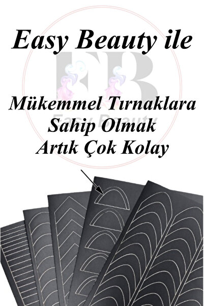Easy Beauty Nail Art Sticker Kendinden Yapışkanlı, Tırnak Süsleme Stikır 8 Fr...