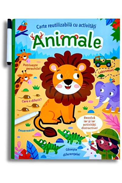 Editura Flamingo Junior Animale. Carte reutilizabila cu activitati