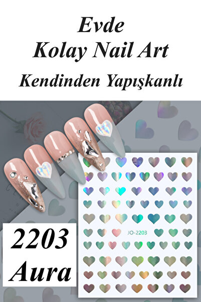 Easy Beauty Nail Art Sticker Kendinden Yapışkanlı, Tırnak Süsleme, Tırnak Döv...
