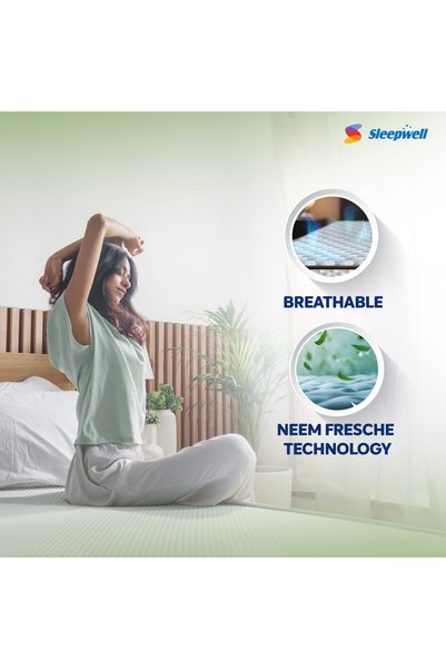 Sleepwell Utsav Mattress|Orthopedic Quiltec Foam| Queen Size 200L X 160W X 17.5H cm| 2 Yrs