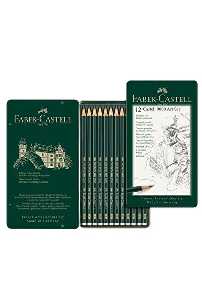 Faber Castell Faber-Castell Castell 9000 Art Kalem Seti (8B-2H) Dereceli Eski...