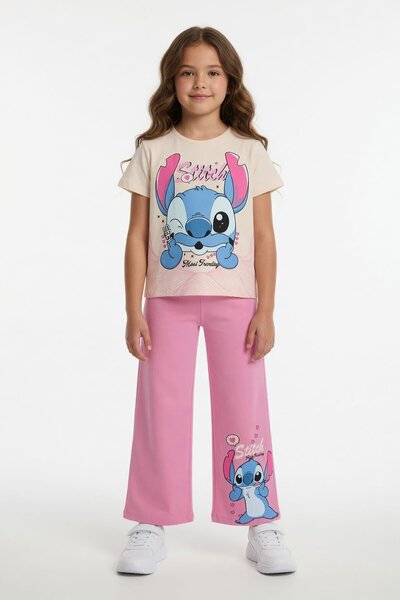 Cansın Mini Ροζ χαριτωμένο μπλουζάκι με στάμπα χαρακτήρων κινουμένων σχεδίων ...