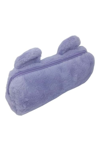 Bd B&D Kalem Çantası Peluş Sevimli Kedi Mor