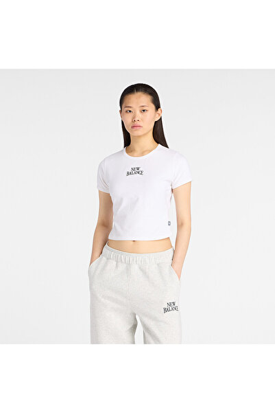 New Balance WT61Y33Q Beyaz Kadın Tişört