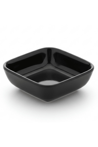 AKDC Premium Black Melamine Square Sauce Serving Bowl 7×7 cm