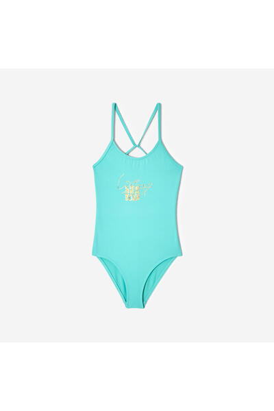 Decathlon Çocuk Yuvarlak Yaka Mayo - Yeşil - HILOE