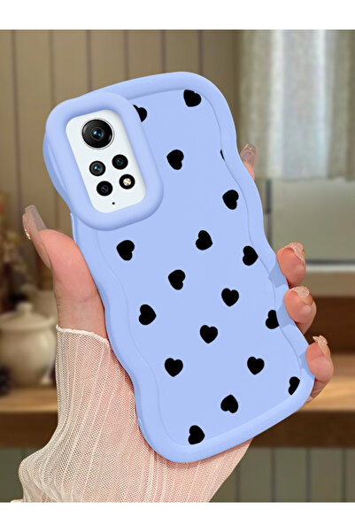 Hontinga Redmi Note 12 Pro 4G Uyumlu Darbeye Dayanıklı Basit Mavi Silikon Tel...