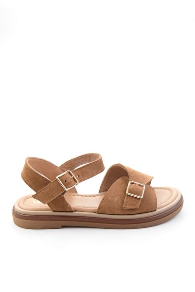 Bambi Γυναικεία σανδάλια Tobacco από γνήσιο δέρμα K05692005002