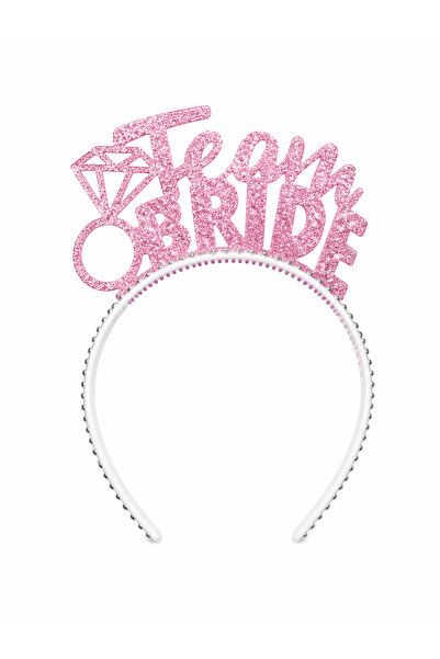 Dizayn Parti Evi DZYN Team Bride Pembe Simli Taç Bekarlığa Veda Nedime Tacı B...