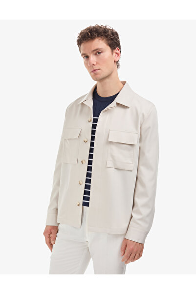 Pierre Cardin Bej Regular Fit Gömlek Ceket 50324284-VR011