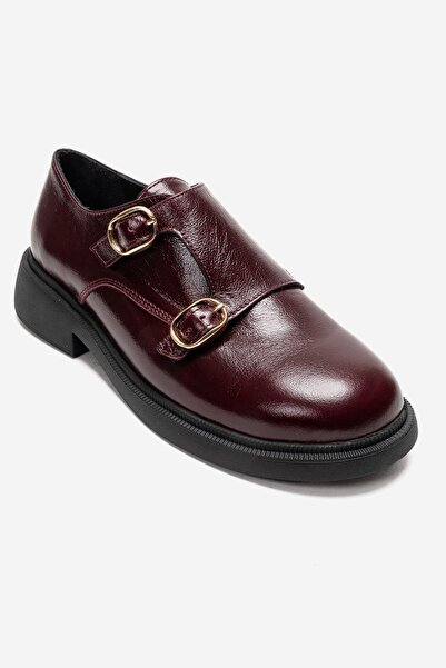 Zeynep Sıradağlı Evelyn Γυναικεία Loafer από Γνήσιο Δέρμα Βουργουνδίας