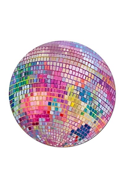 Gergef House Disco Serisi Desenli Dijital Baskı Keçe Tabanlı Modern Dekoratif...