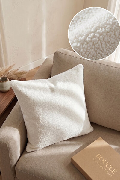 OTEXSA Κάλυμμα μαξιλαριού με όψη δέρματος αρνιού, μαλακή υφή teddy, διακοσμητ...