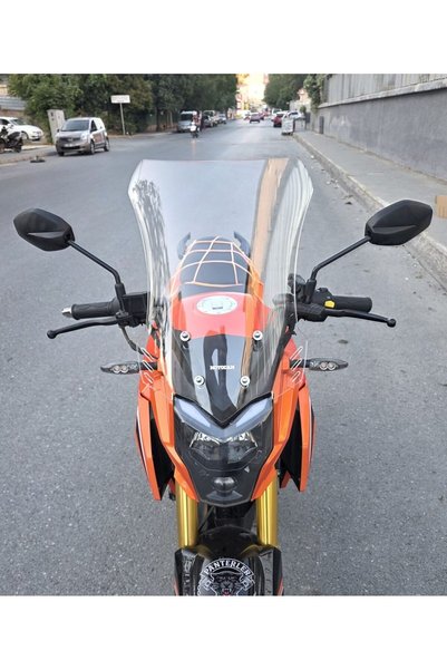 MOTOCAM Arora ARS 200 Ön Cam 2022-2026 Model 46cm Şeffaf Renkli 4mm