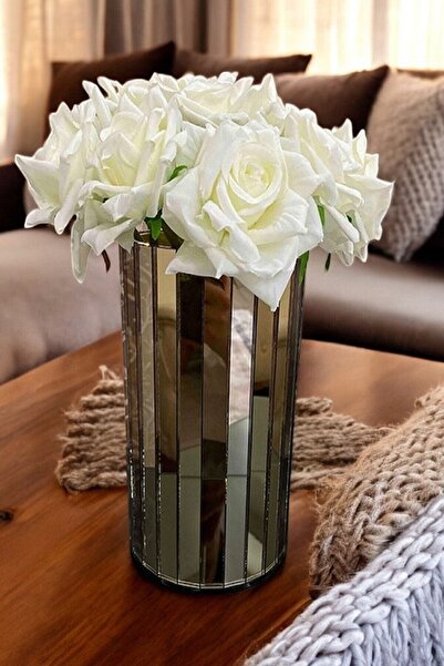 BeQ Home Χάλκινο βάζο με καθρέφτη 20 εκ. - Στρογγυλό (κυλινδρικό) βάζο