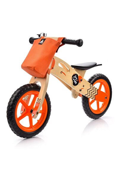 Meteor Bicicleta copii fara pedale din lemn Joy Ride Balance Orange 12 inch, ...
