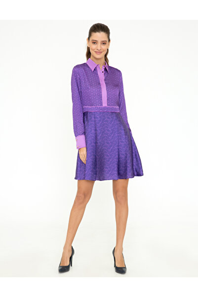 Pierre Cardin Βιολετί Υφαντό Φόρεμα 50244972-VR037
