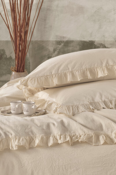 Macas Home Σετ παπλωματοθήκης Grace 100% βαμβακερό, βαμμένο με νήματα, που πλ...