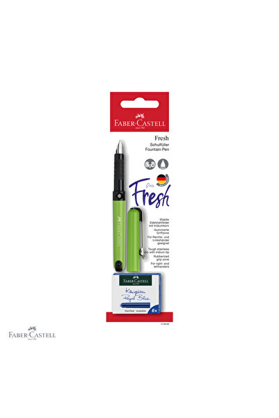 Faber Castell Stilou Faber-Castell Vario școlar cu 6 cartușe de cerneală, pen...