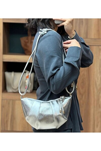 Zealous Γυναικεία τσάντα ώμου και μασχάλης με λεπτομέρεια καφέ κόμπου, μοντέλ...