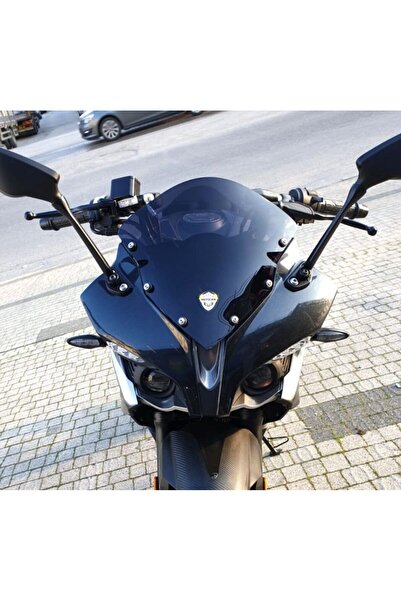 MOTOCAM Bajaj Pulsar RS 200 Ön Cam 2015-2026 Model 33cm Siyah Renkli 4mm SPORTİF