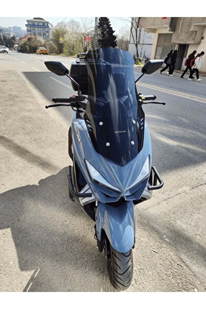 MOTOCAM Küba Chia 125 Ön Cam 2023-2026 Model 55cm Siyah Renkli 4mm KISA
