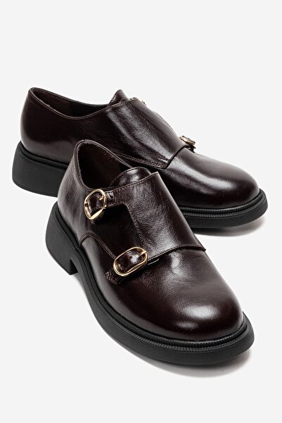 Zeynep Sıradağlı Evelyn Γυναικείο Loafer από Γνήσιο Δέρμα Καφέ