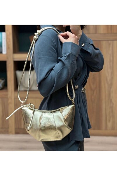 Zealous Γυναικεία τσάντα ώμου και μασχάλης με λεπτομέρεια καφέ κόμπου, μοντέλ...