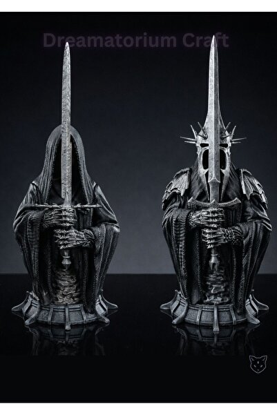 Dreamatorium Craft Yüzüklerin Efendisi Witch King & Nazgul 2'li Büst Seti - R...