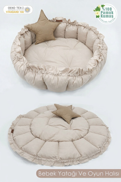 mordesign Bebek Yatağı ve Oyun Halısı, Babynest, Yenidoğan Oyun Halısı, Açılı...