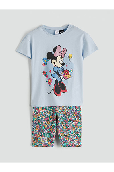 LC Waikiki Set de tricou și colanți pentru fete, cu imprimeu Minnie Mouse