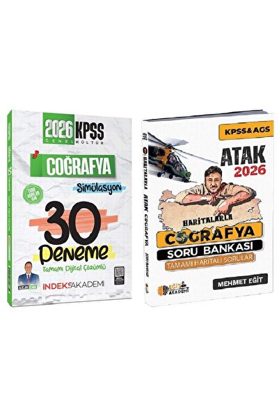 Eğit Akademi Eğit + İndeks 2026 KPSS Haritalarla Atak Coğrafya Soru Bankası +...