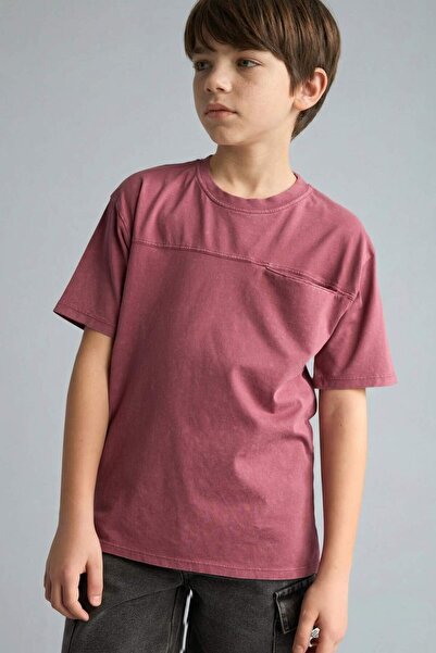 DeFacto Νέο μπλουζάκι με κοντό μανίκι και λαιμόκοψη ποδηλάτου για αγόρια G941...