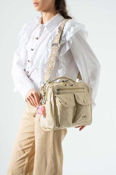 571 Collections Çanta Washed Leather Multi-Functional Backpack, Shoulder Bag,...