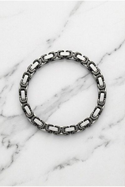 FerizZ Steel Two Color King Men's Bracelet Eblk-533
