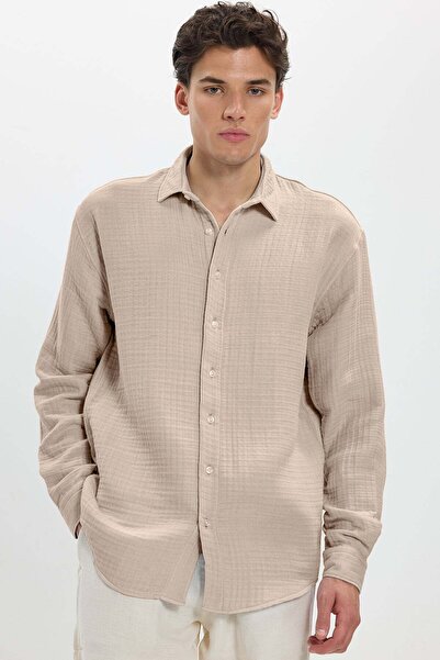 Tudors Ανδρικό πουκάμισο Relax Fit με άνετη εφαρμογή, 100% βαμβακερό, μακρυμά...