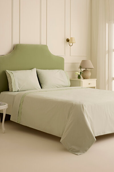 Karaca Home Velisse Lace Double Duvet Cover Set Sage